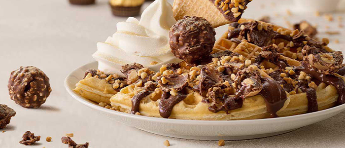 Ferrero & Nutella Sauce Waffle  Single 
